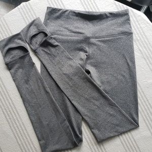 90 Degree grey stirrup yoga pants inner key pocket